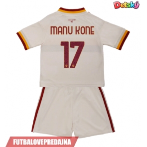 Lacne Dětský Futbalové dres AS Roma Manu Kone #17 2026-27 Krátky Rukáv - Preč (+ trenírky)